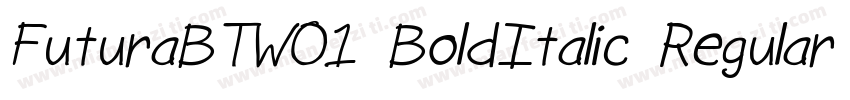 FuturaBTW01 BoldItalic Regular字体转换